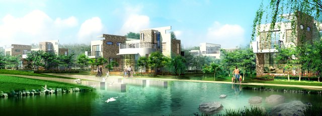 city - alone villa 11127 3D मॉडल .c4d .max .obj .3ds .fbx .stl .blend 