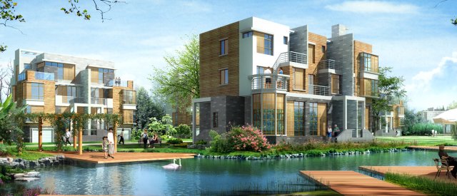 city - alone villa 11129 Modelo 3D .c4d .max .obj .3ds .fbx .stl .blend