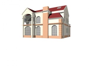 city - alone villa 11134 Modèle 3D