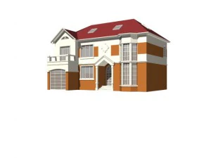 місто - окрема вілла 11136 3D Модель