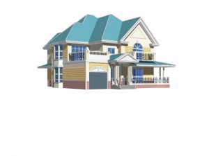 city - alone villa 11137 Modèle 3D