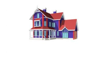 stad - alleenstaande villa 11138 3D Model