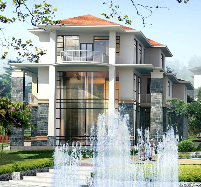city - alone villa 11140 3D Model .c4d .max .obj .3ds .fbx .stl .blend