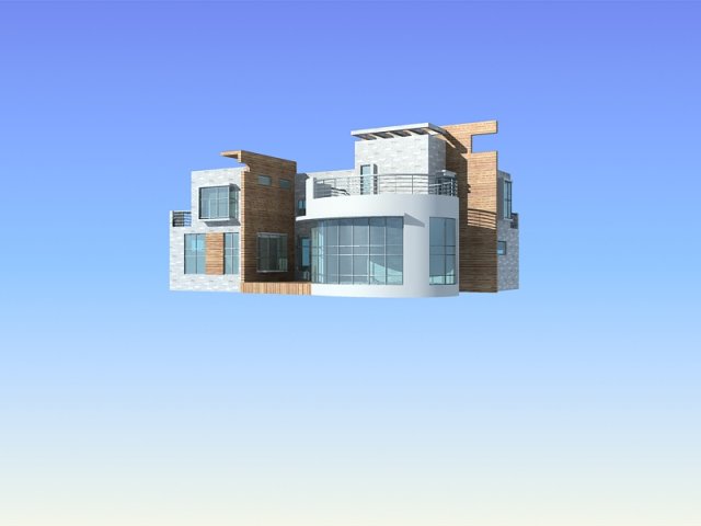 city - alone villa 11143 3D Model .c4d .max .obj .3ds .fbx .stl .blend