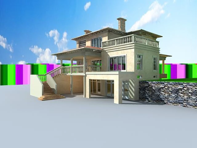 city - alone villa 11147 3D Model .c4d .max .obj .3ds .fbx .stl .blend 
