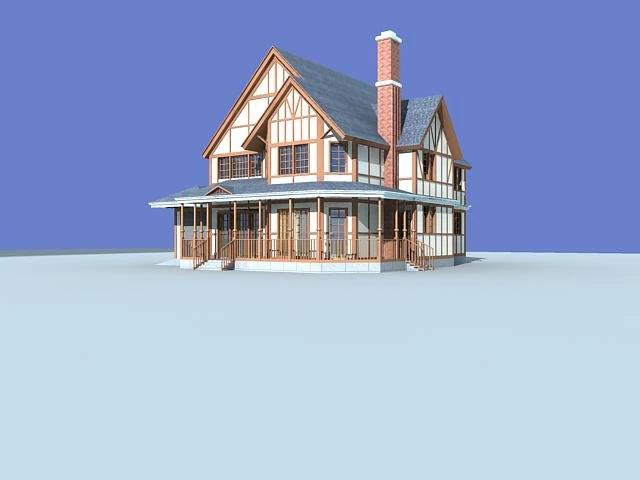 city - alone villa 11148 3D Model .c4d .max .obj .3ds .fbx .stl .blend