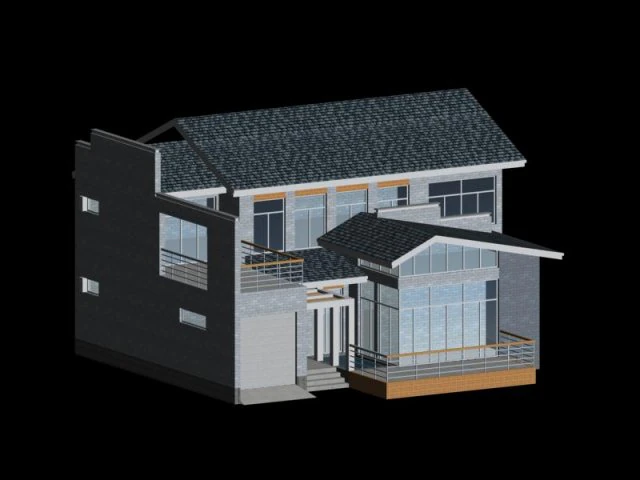 city - alone villa 11151 3D Model .c4d .max .obj .3ds .fbx .stl .blend 