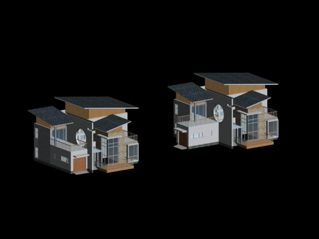 city - alone villa 11152 3D Model .c4d .max .obj .3ds .fbx .stl .blend