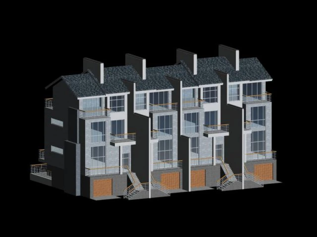 city - alone villa 11155 3D Model .c4d .max .obj .3ds .fbx .stl .blend