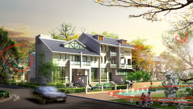 city - alone villa 11157 3D Модель .c4d .max .obj .3ds .fbx .stl .blend 