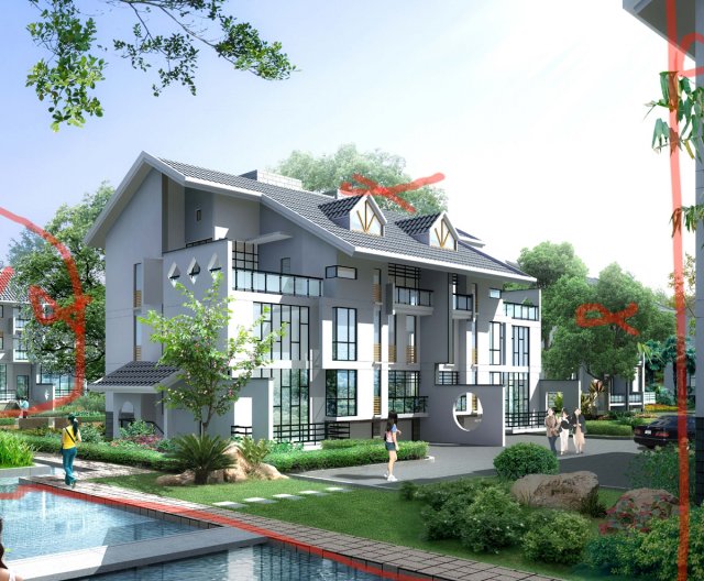 city - alone villa 11159 Modelo 3D .c4d .max .obj .3ds .fbx .stl .blend 