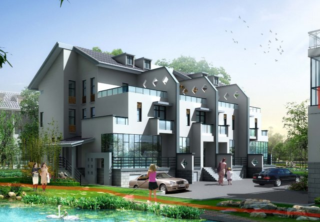 city - alone villa 11160 3D मॉडल .c4d .max .obj .3ds .fbx .stl .blend