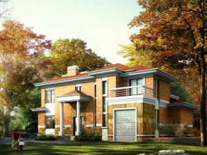 city - alone villa 11163 Model 3D