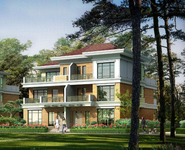 city - alone villa 11164 3D Model .c4d .max .obj .3ds .fbx .stl .blend 