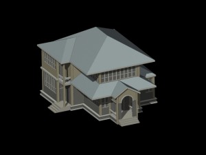 city - alone villa 11166 3D Model