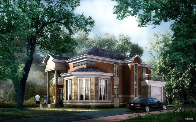 city - alone villa 11168 3D Модель .c4d .max .obj .3ds .fbx .stl .blend 