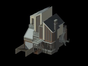 city - alone villa 11170 3D-Modell