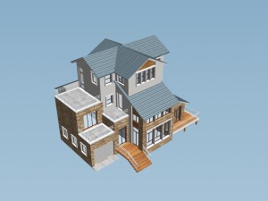city - alone villa 11171 3D 模型