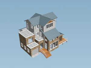 cidade - villa sozinha 11171 Modelo 3D