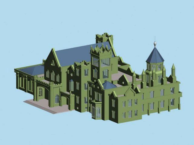 city - alone villa 11176 3D Model .c4d .max .obj .3ds .fbx .stl .blend