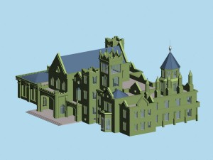city - alone villa 11176 Modèle 3D