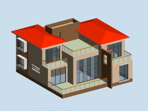 şehir - yalnız villa 11177 3D Model