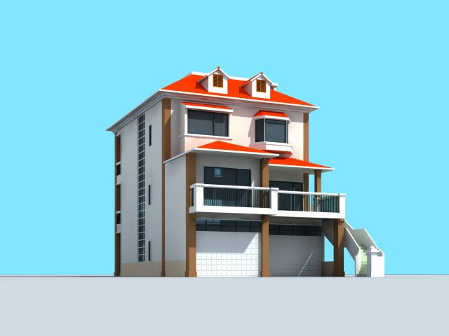 city - alone villa 11178 3D 모델 .c4d .max .obj .3ds .fbx .stl .blend 