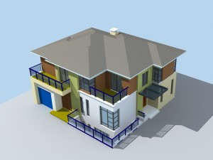city - alone villa 11179 3D Model