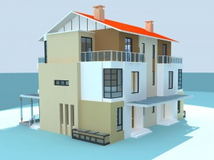 city - alone villa 11180 3D Model