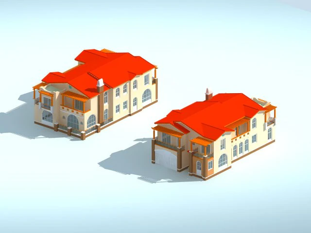 city - alone villa 11181 3D Model .c4d .max .obj .3ds .fbx .stl .blend 