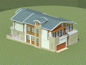 city - alone villa 11182 3D Model