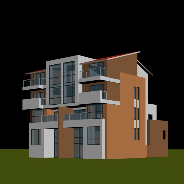 city - alone villa 11186 Modèle 3D .c4d .max .obj .3ds .fbx .stl .blend 