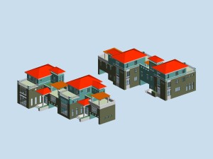 city - alone villa 11188 3D Модель