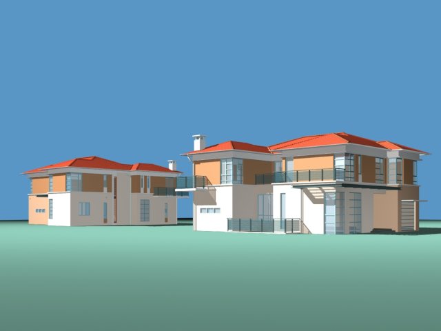 city - alone villa 11189 3D Modell .c4d .max .obj .3ds .fbx .stl .blend