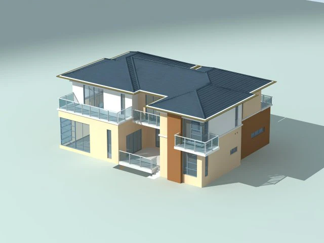 city - alone villa 11191 3D Model .c4d .max .obj .3ds .fbx .stl .blend