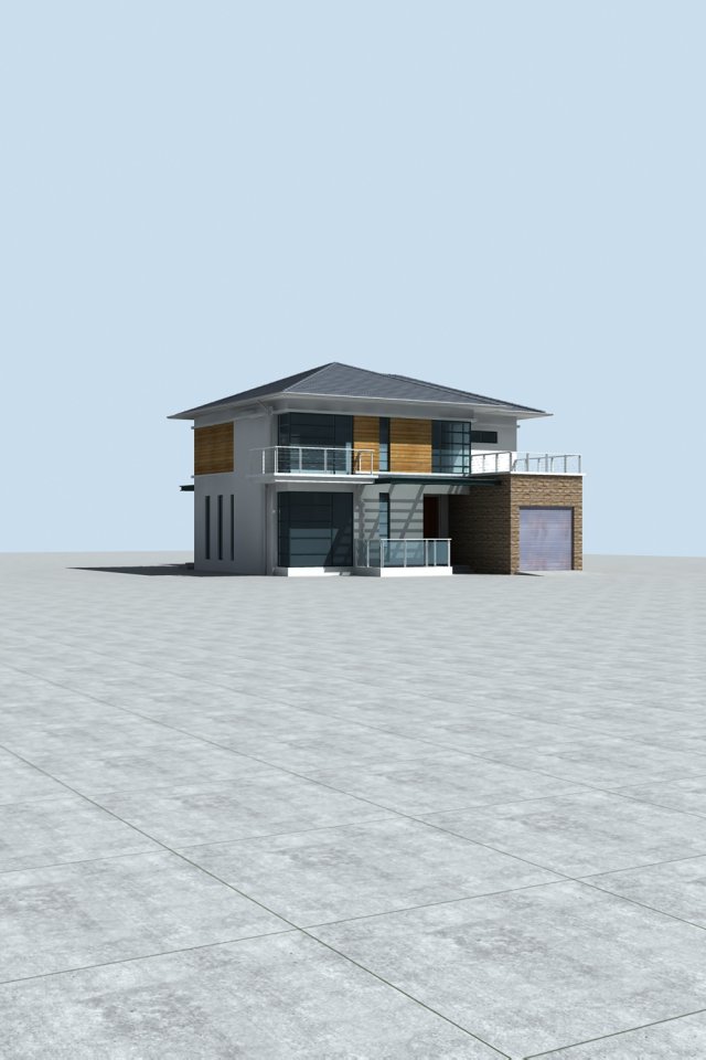 city - alone villa 11192 Model 3D .c4d .max .obj .3ds .fbx .stl .blend 