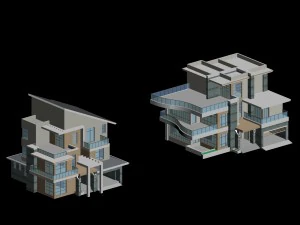city - alone villa 11194 3D Model