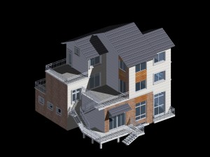 city - alone villa 11196 Modello 3D