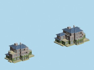 city - alone villa 11203 Modèle 3D