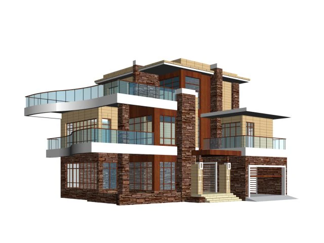 city - alone villa 11206 3D Model .c4d .max .obj .3ds .fbx .stl .blend 
