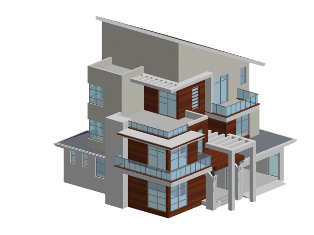 city - alone villa 11207 3D मॉडल .c4d .max .obj .3ds .fbx .stl .blend 