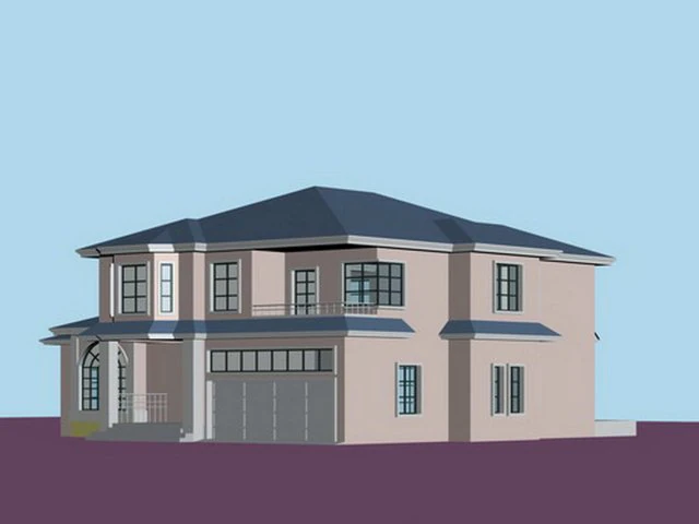 city - alone villa 11211 3D Model .c4d .max .obj .3ds .fbx .stl .blend