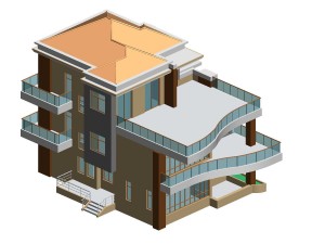 city - alone villa 11213 3D Model