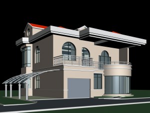 city - alone villa 11215 3D Модель