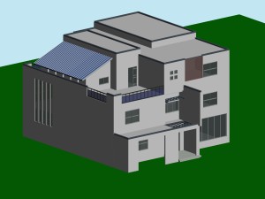 city - alone villa 11217 Modèle 3D