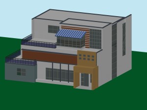 city - alone villa 11218 Modèle 3D