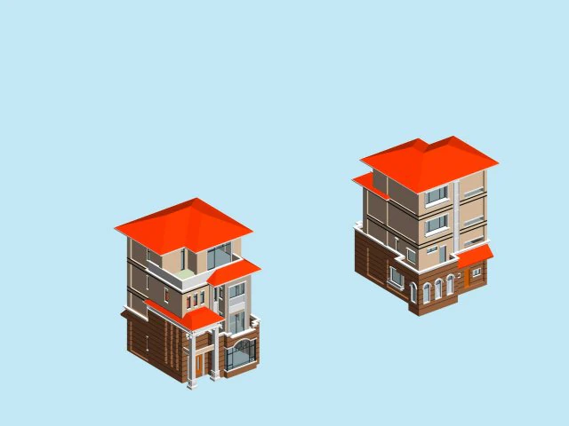 city - alone villa 11219 3D Model .c4d .max .obj .3ds .fbx .stl .blend
