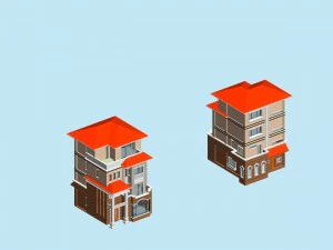 şehir - yalnız villa 11219 3D Model
