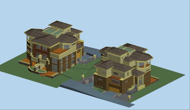 city - alone villa 11221 3D मॉडल .c4d .max .obj .3ds .fbx .stl .blend 