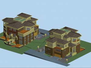city - alone villa 11221 3D Модель